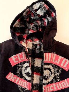 Ecko Unltd “Actual Factual" Sherpa Lined Full-Zip Hoodie - Size XS